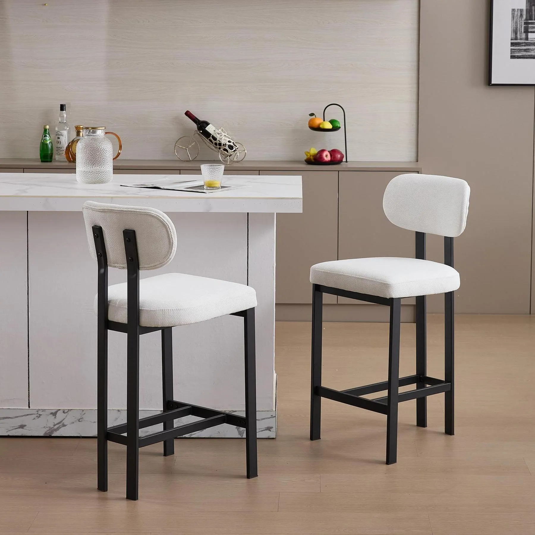 Modern Upholstered Fabric Counter Stools Modern Upholstered Fabric Counter Stools