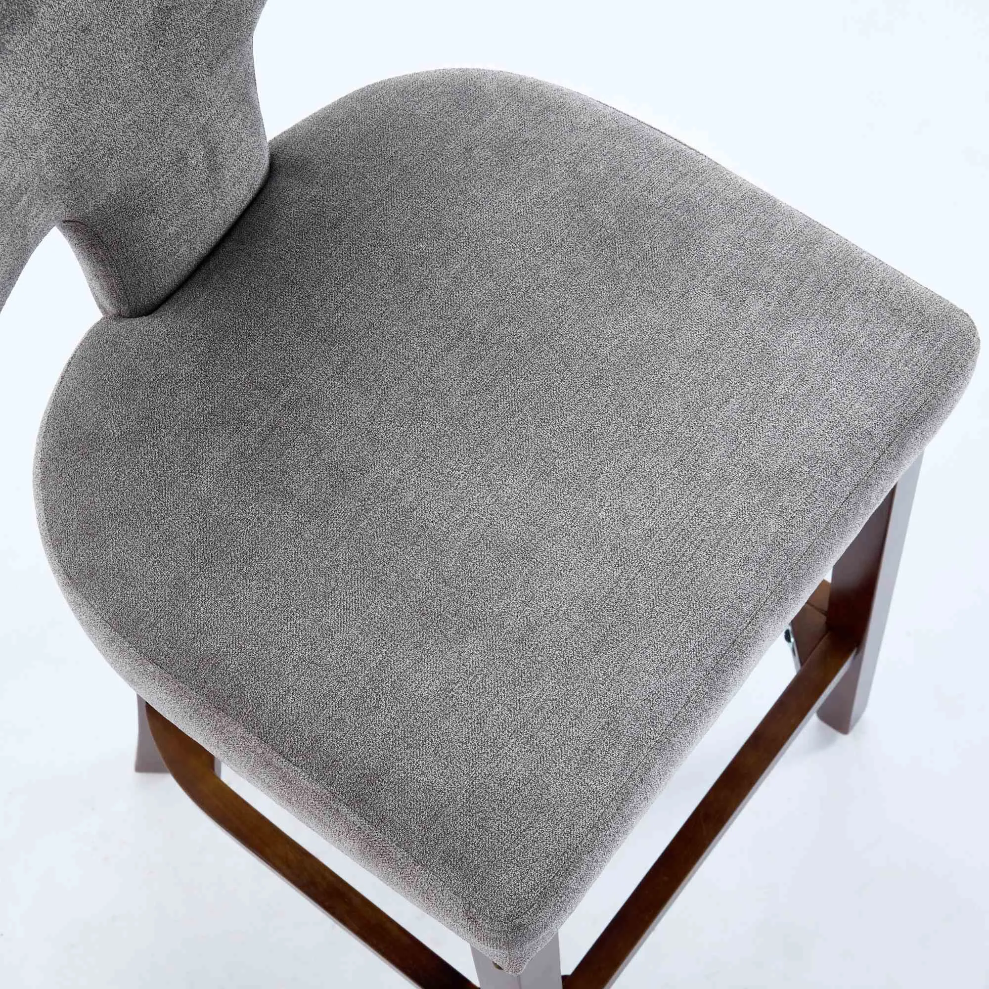 Mid-Century Modern Upholstered Solid Wood Counter Stools Mid-Century Modern Upholstered Solid Wood Counter Stools