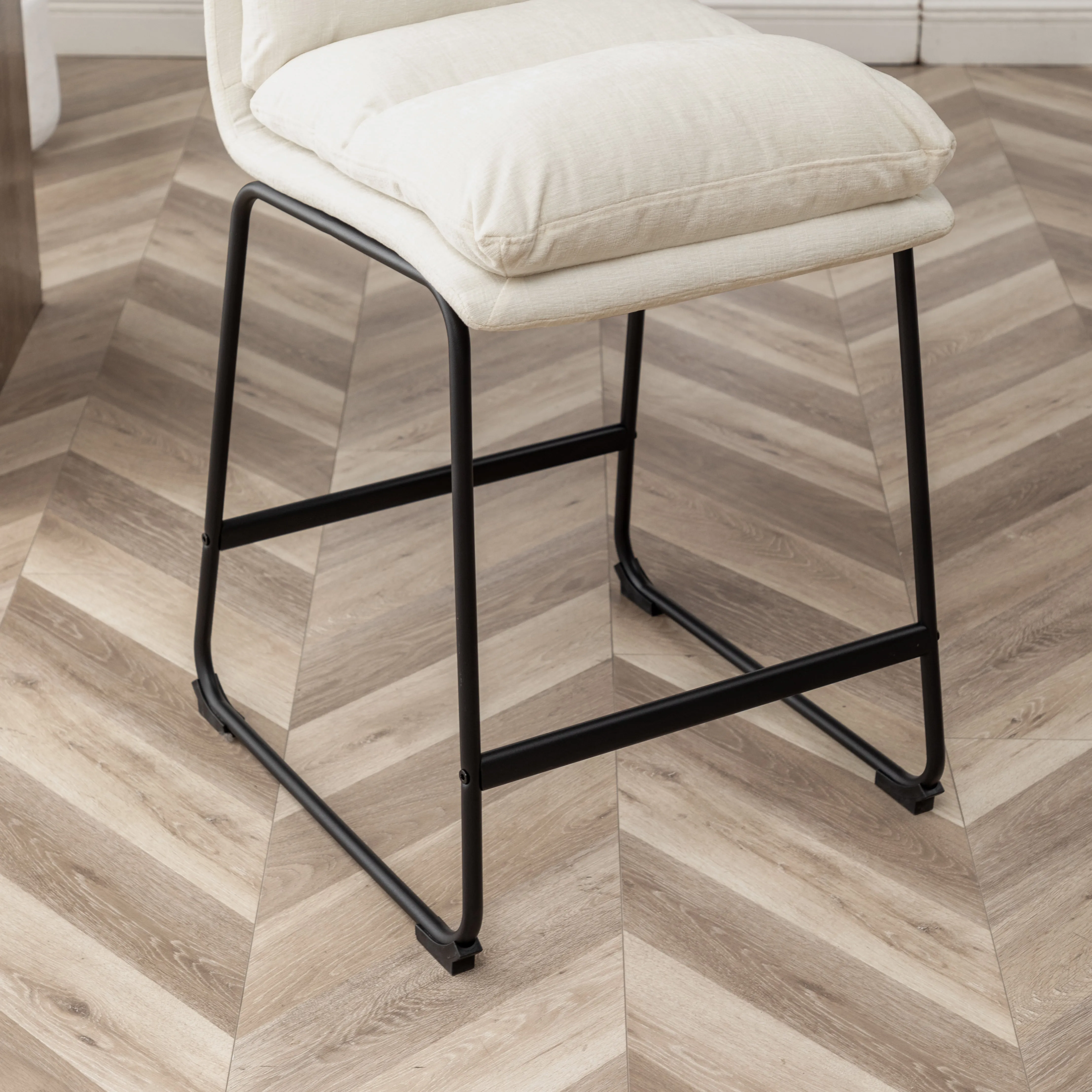 Modern Upholstered Leather Counter Stools 