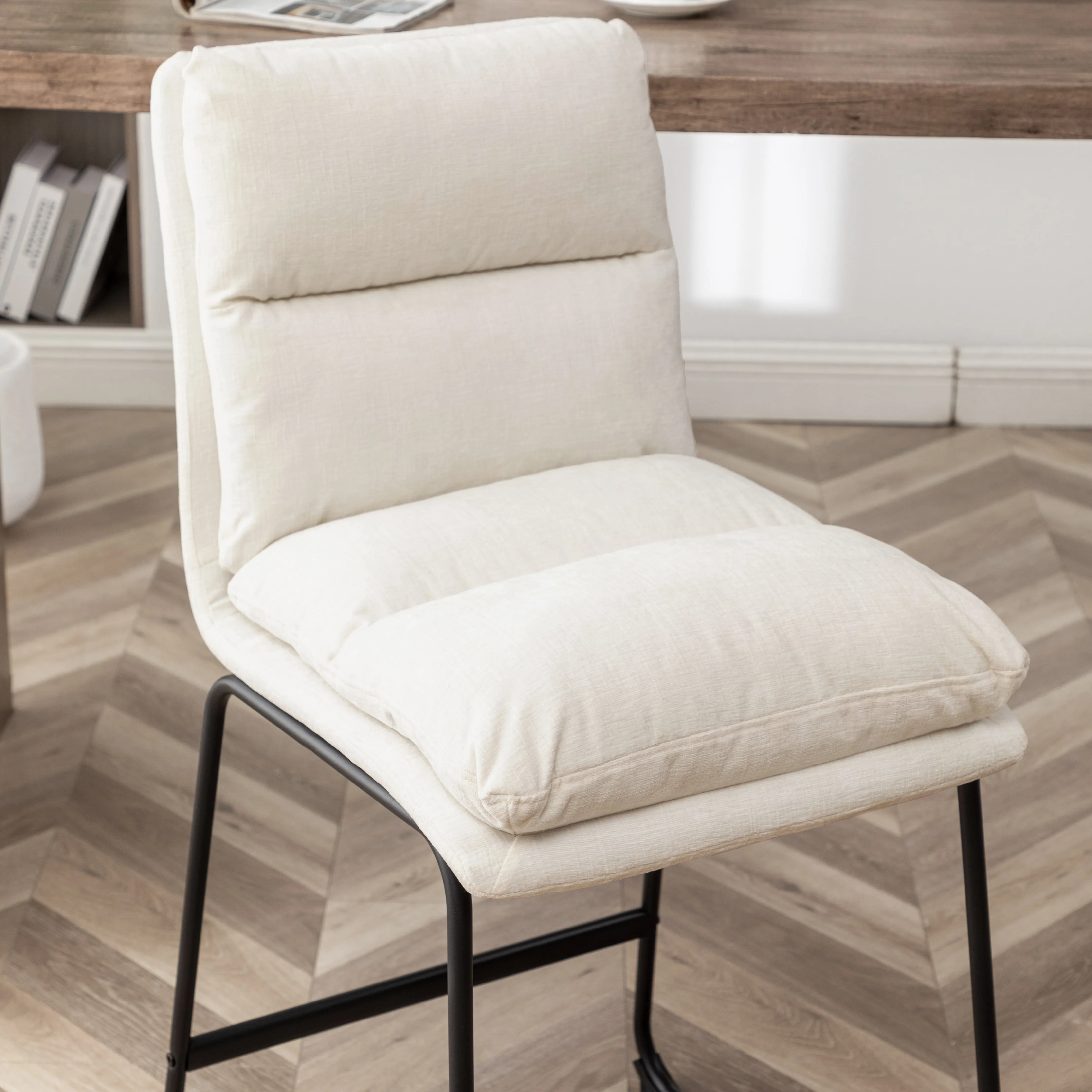 Modern Upholstered Leather Counter Stools 