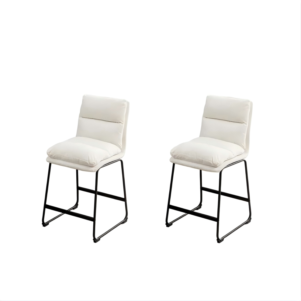 Modern Upholstered Leather Counter Stools 
