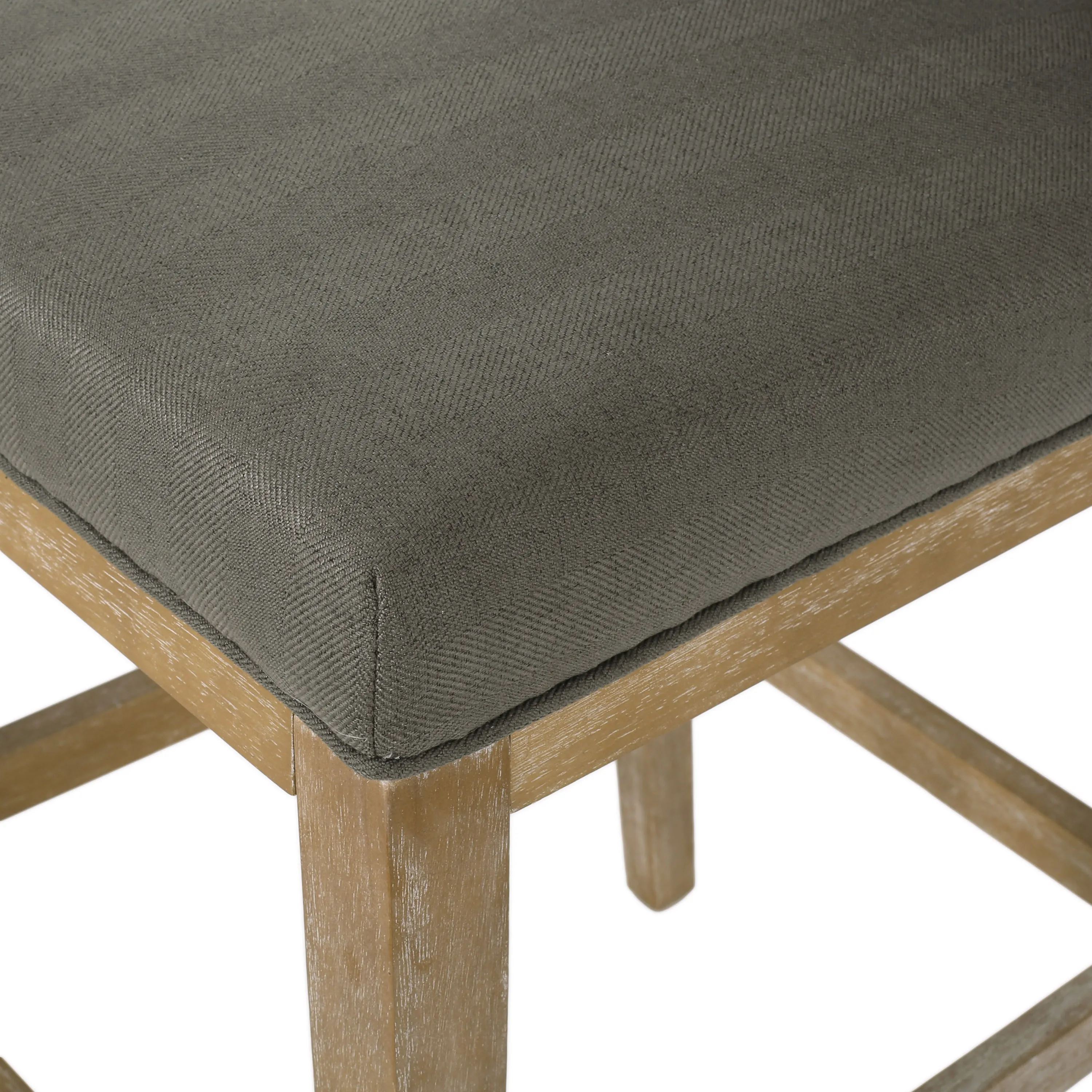 Mid-Century Modern Upholstered Solid Wood Counter Stools Mid-Century Modern Upholstered Solid Wood Counter Stools