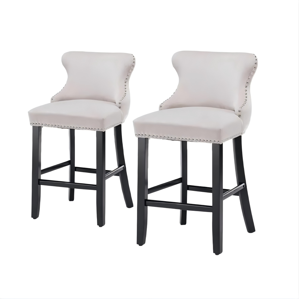 Modern Luxury Counter Height Upholstered Bar Stools