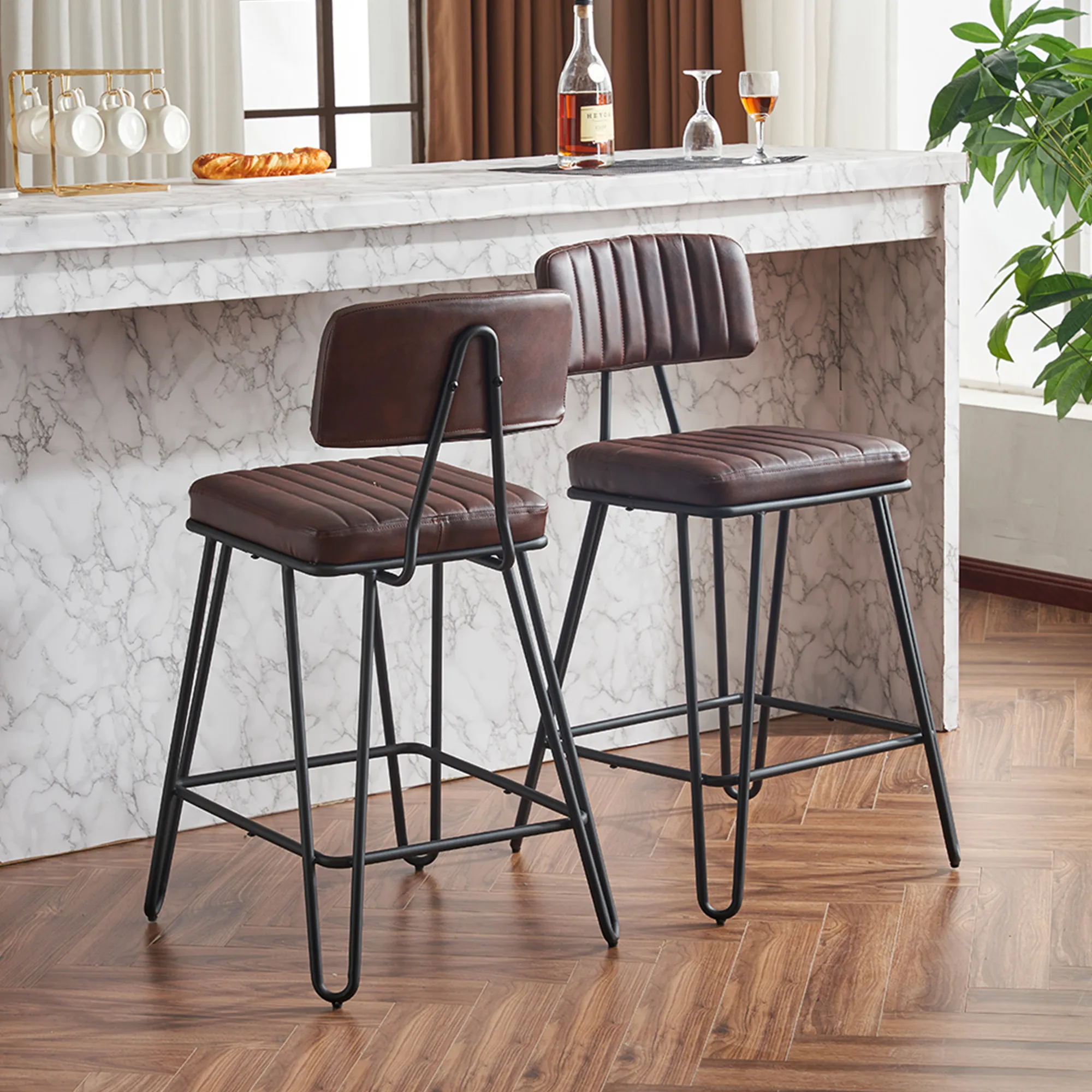 PU Leather Counter Height Bar Stools PU Leather Counter Height Bar Stools
