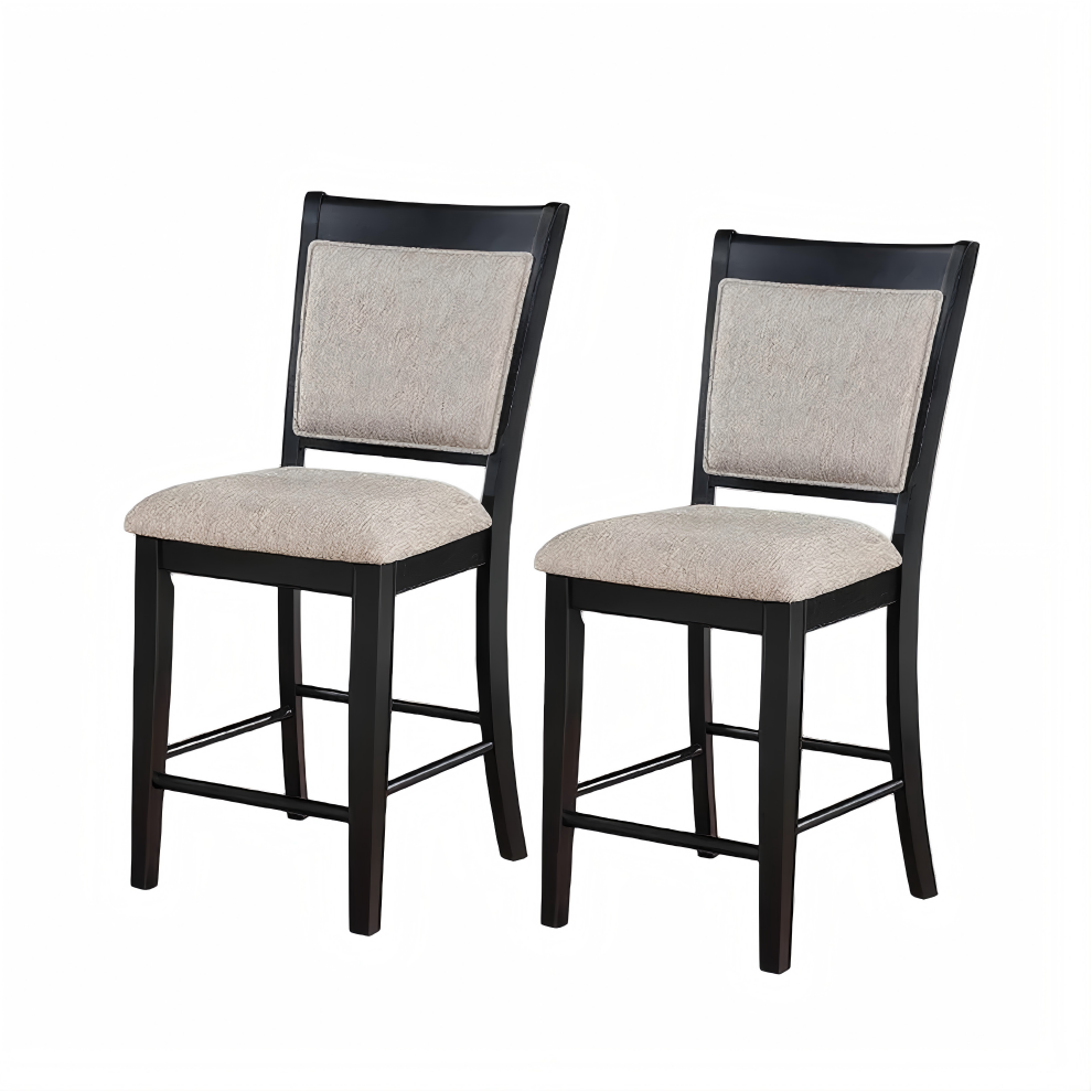 Farmhouse Style Solid Wood Counter Height Bar Stools 