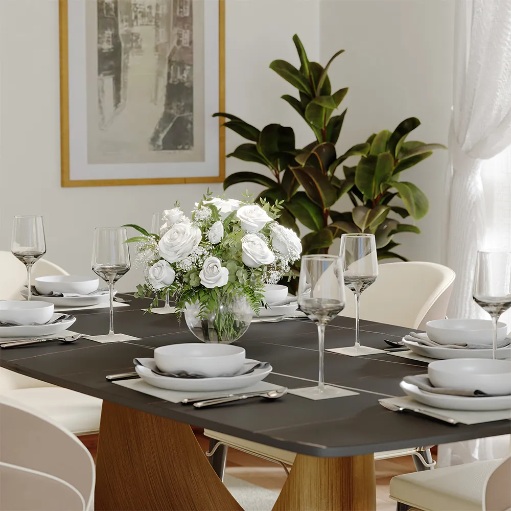 Rectangular Sintered Stone Dining Table Rectangular Sintered Stone Dining Table