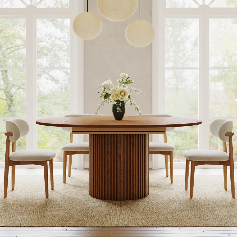 Round Extendable Dining Table