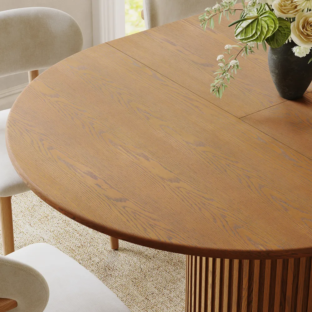 Round Extendable Dining Table