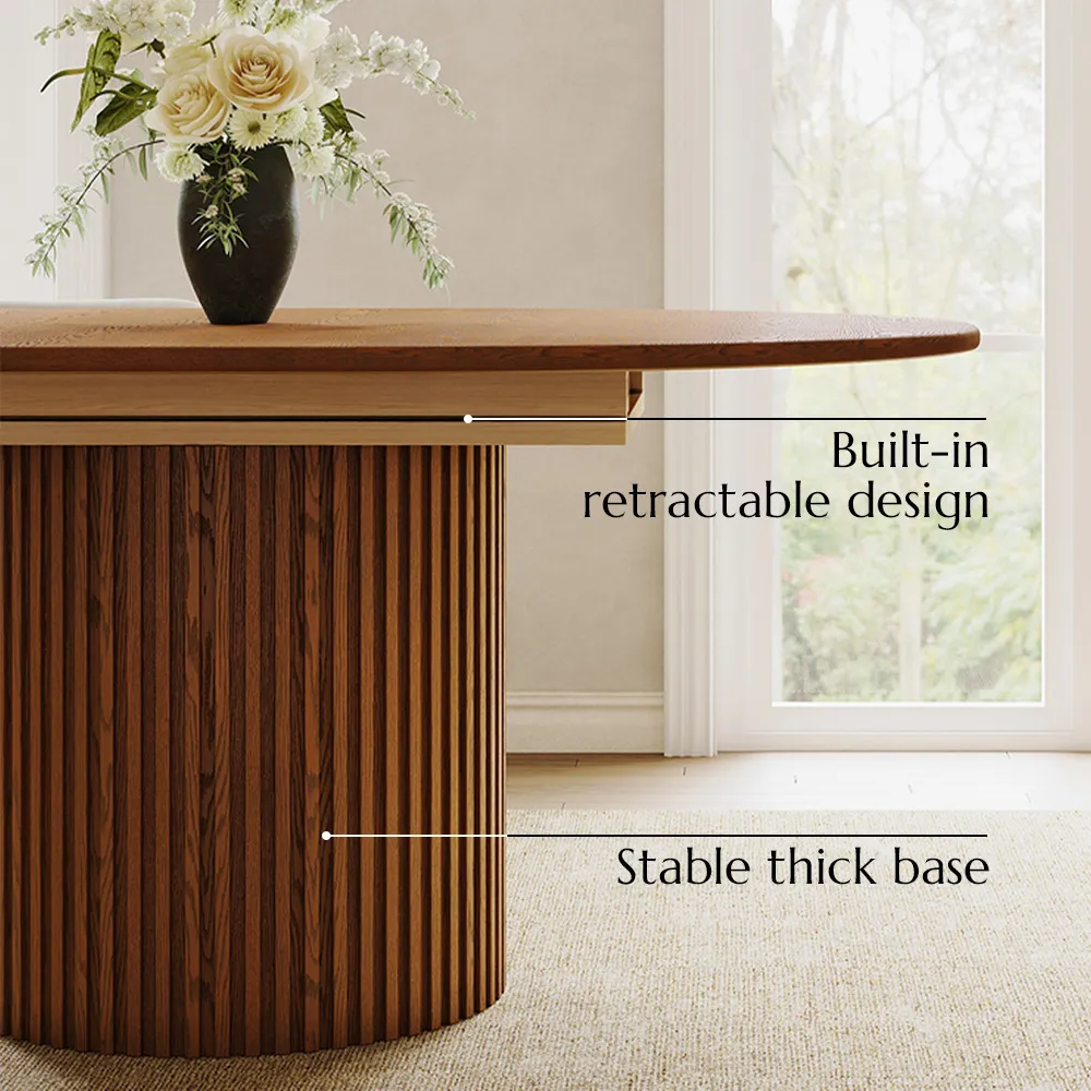 Round Extendable Dining Table