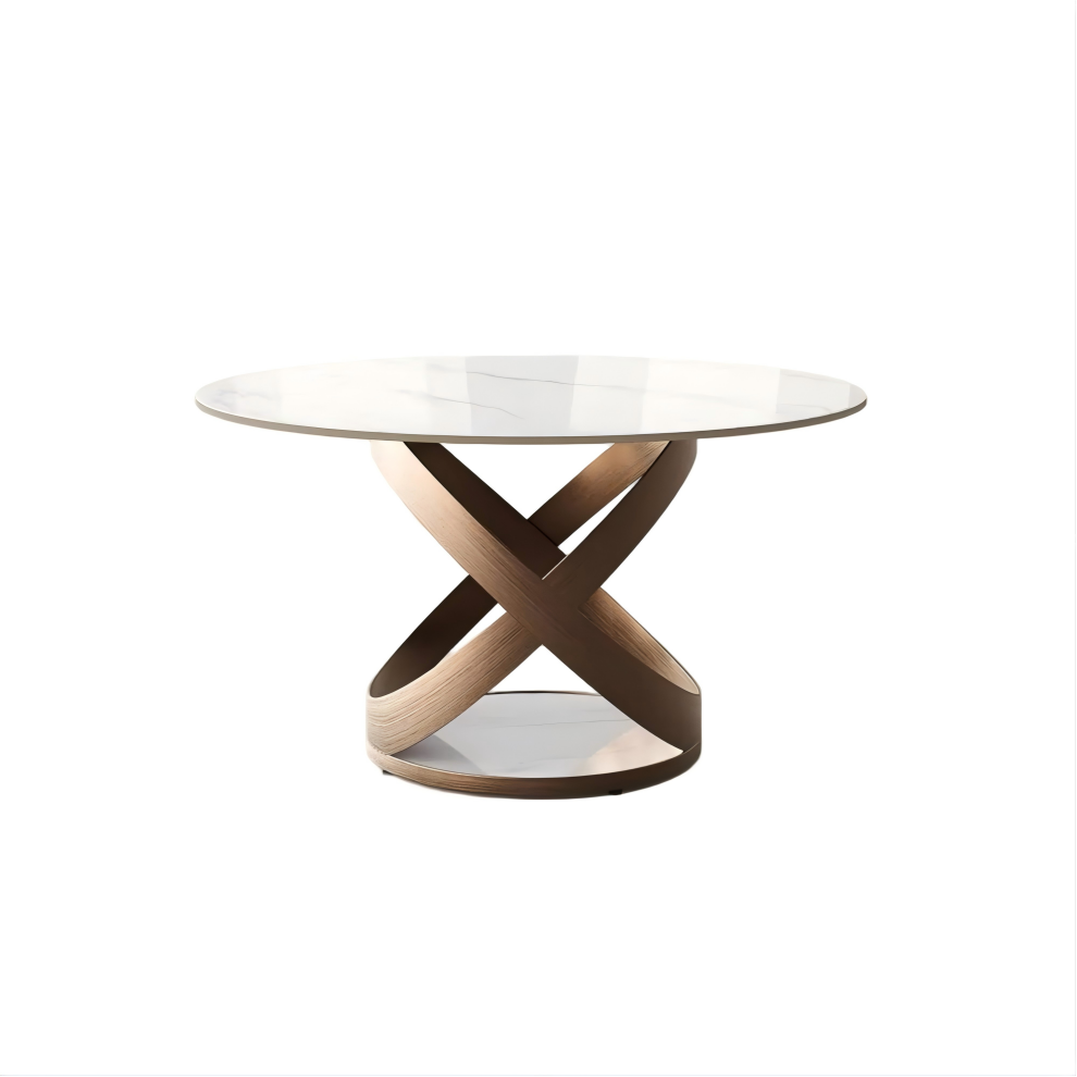 Round Glossy Sintered Stone Dining Table
