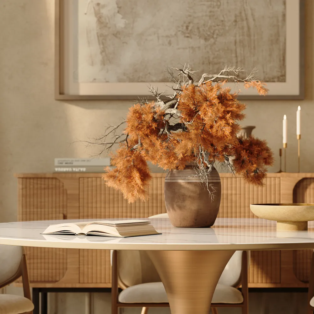Glossy Sintered Stone Dining Table Glossy Sintered Stone Dining Table