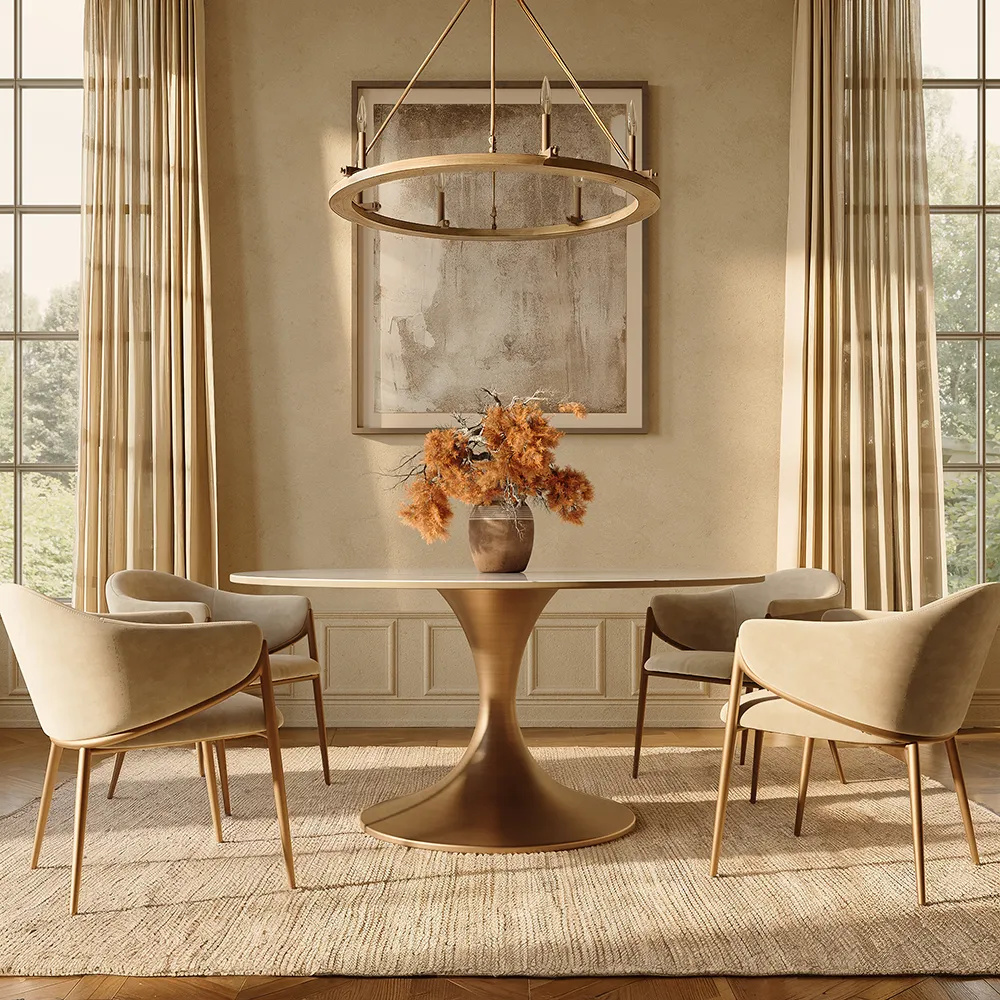 Glossy Sintered Stone Dining Table Glossy Sintered Stone Dining Table