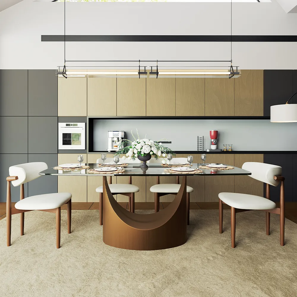 Round Glossy Sintered Stone Dining Table