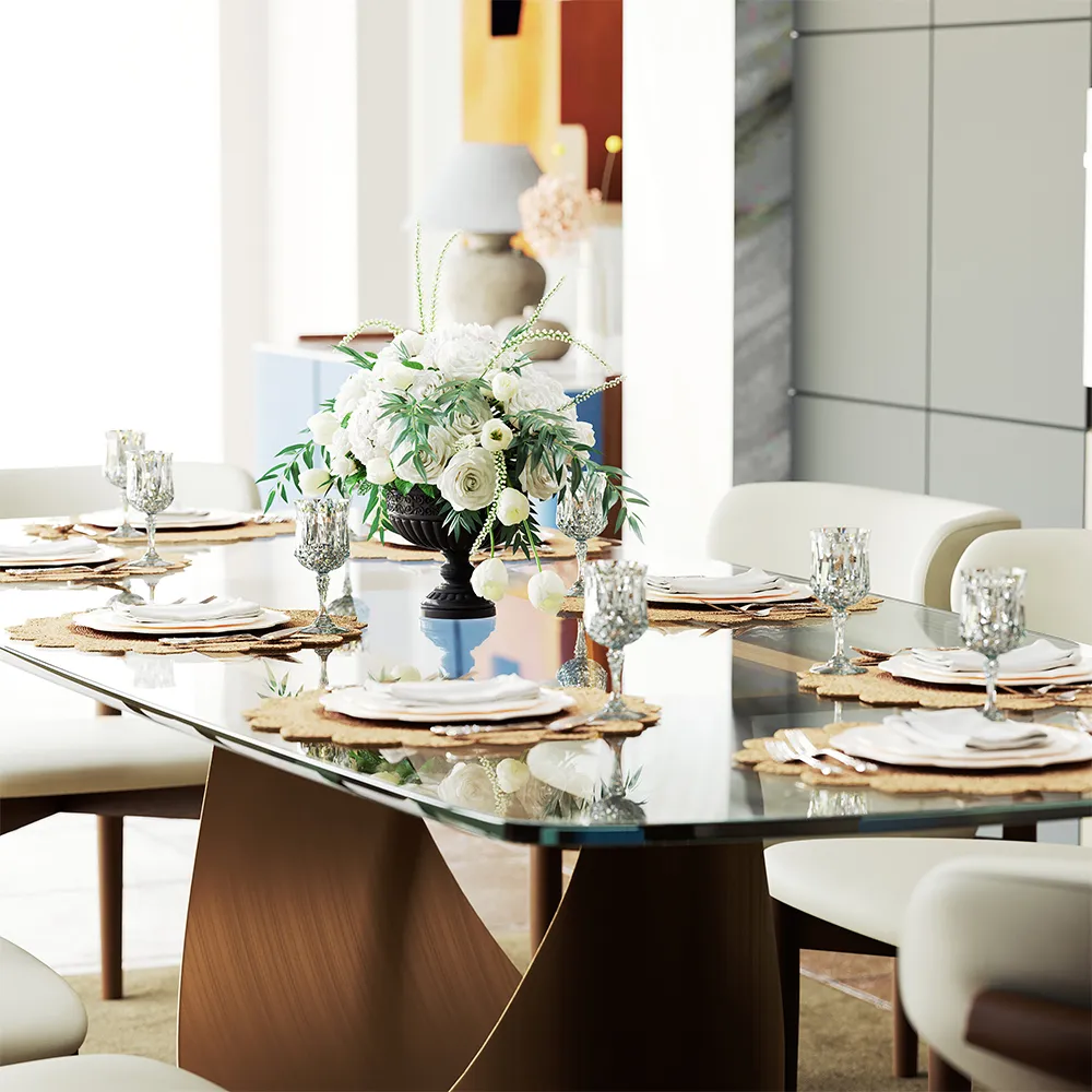 Round Glossy Sintered Stone Dining Table Round Glossy Sintered Stone Dining Table