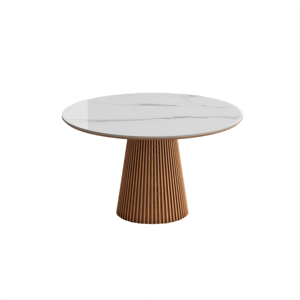 Round Glossy Sintered Stone Dining Table