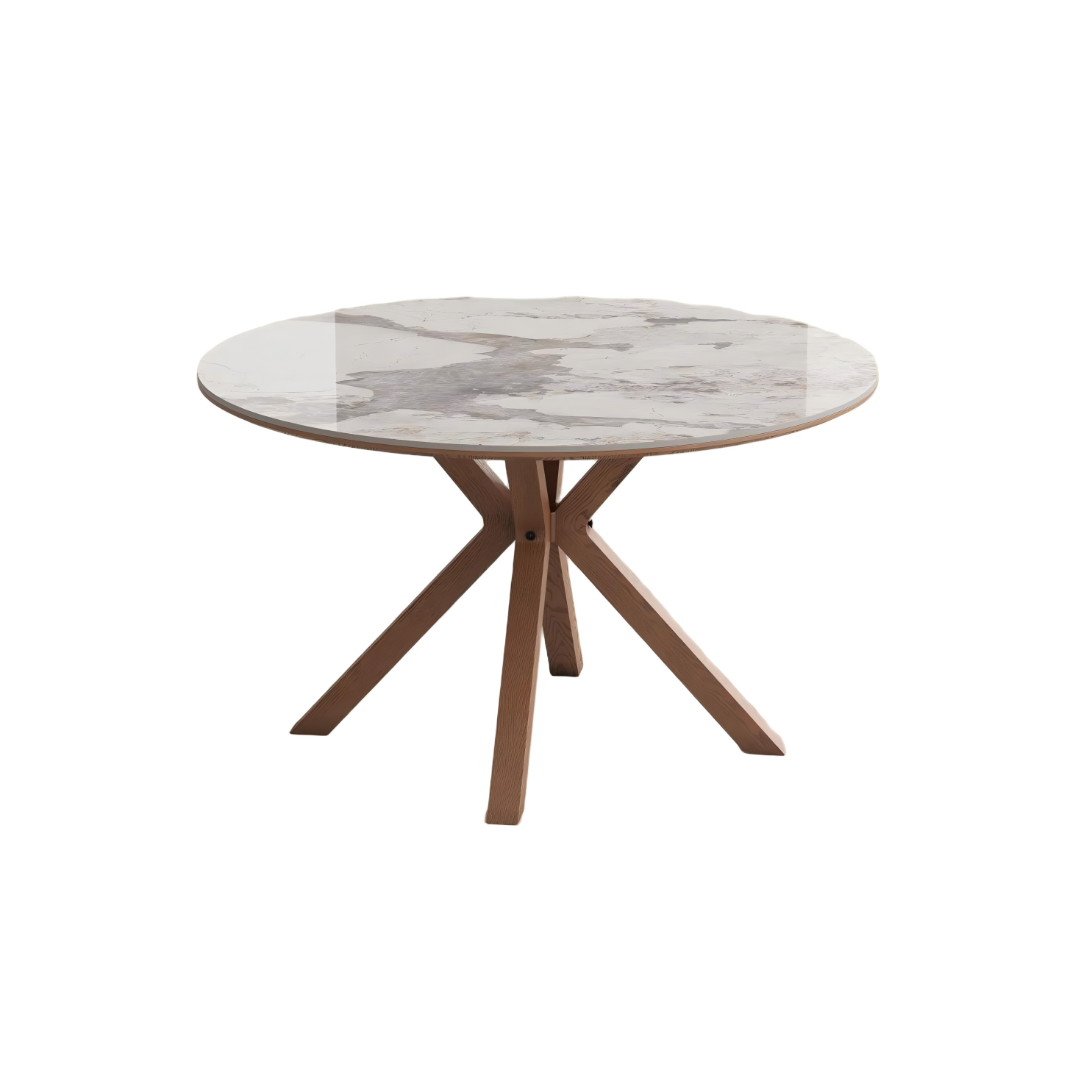 Round Glossy Sintered Stone Dining Table