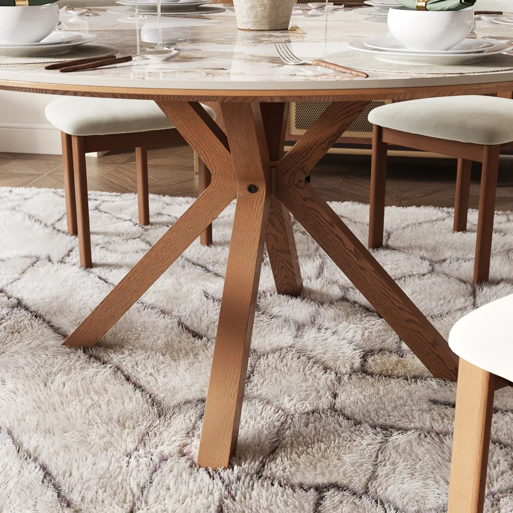 Round Glossy Sintered Stone Dining Table Round Glossy Sintered Stone Dining Table