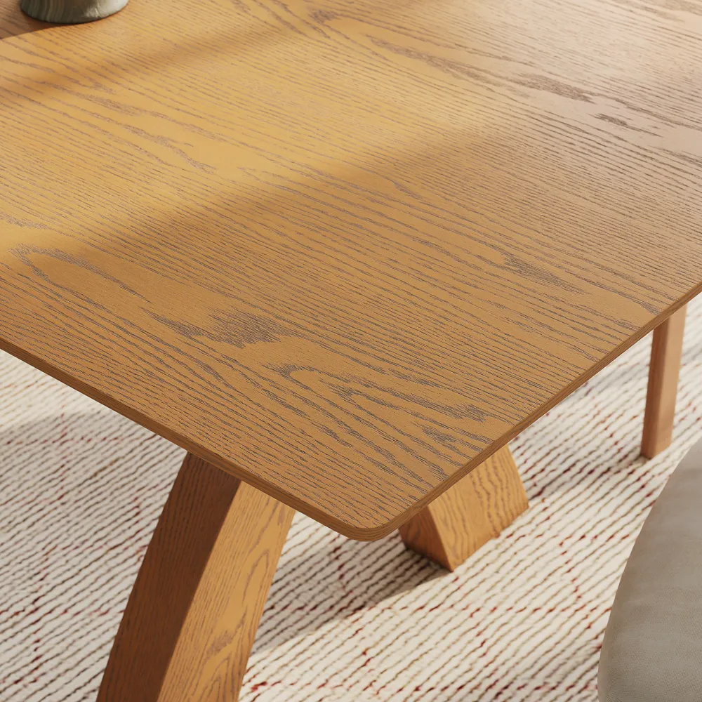 Mid-Century Trestle Wooden Dining Table Mid-Century Trestle Wooden Dining Table