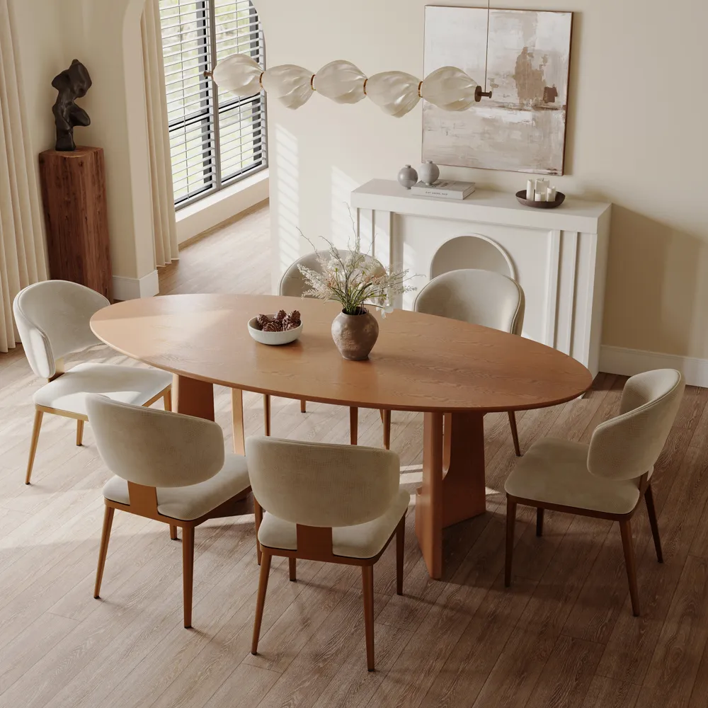 Modern Organic Wooden Dining Table