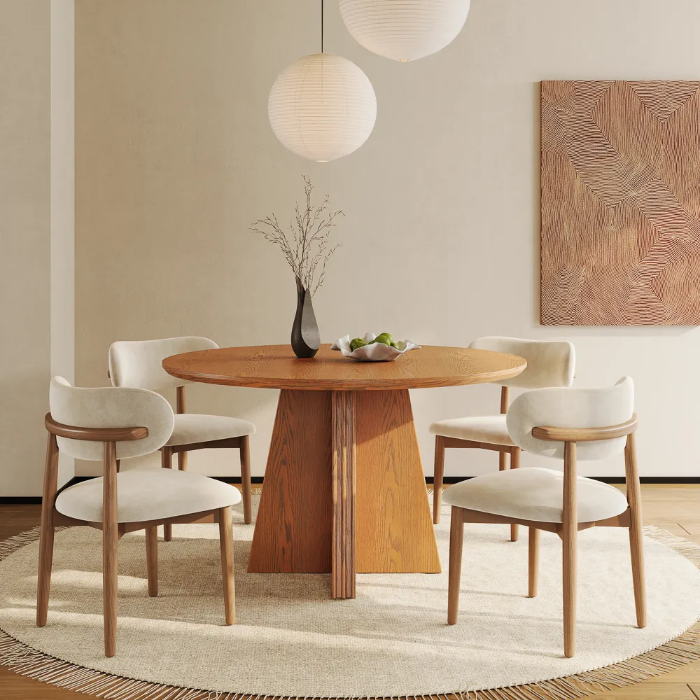 Classic Round Wooden Dining Table