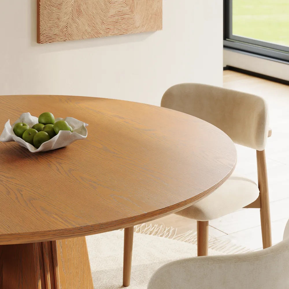 Classic Round Wooden Dining Table