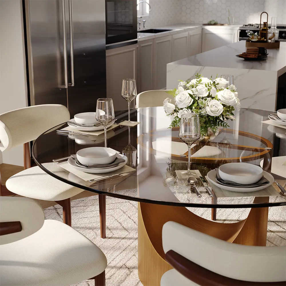 Round Tempered Glass Dining Table Round Tempered Glass Dining Table