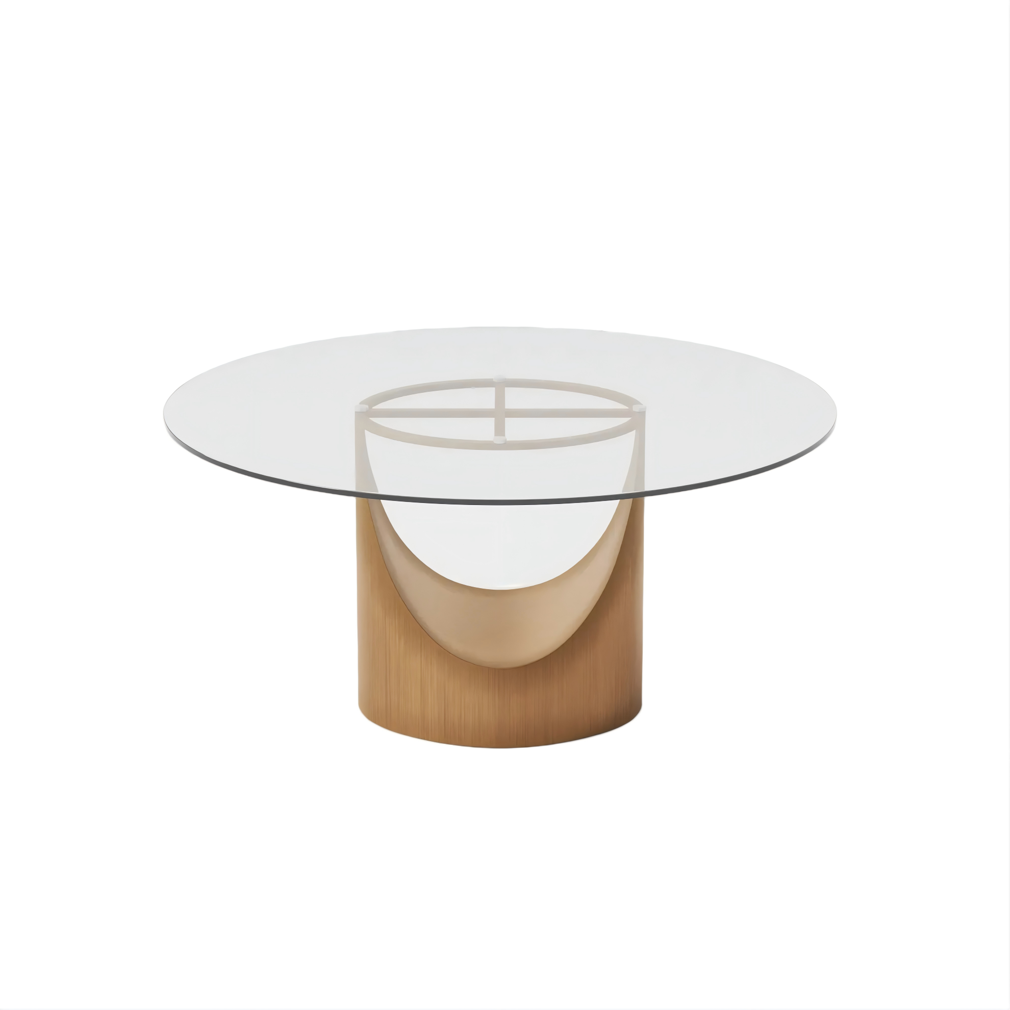 Round Tempered Glass Dining Table