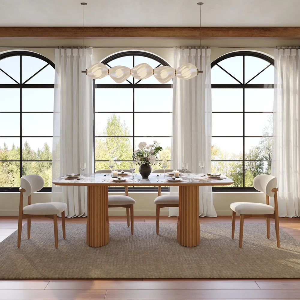 Glossy Sintered Stone Dining Table Glossy Sintered Stone Dining Table