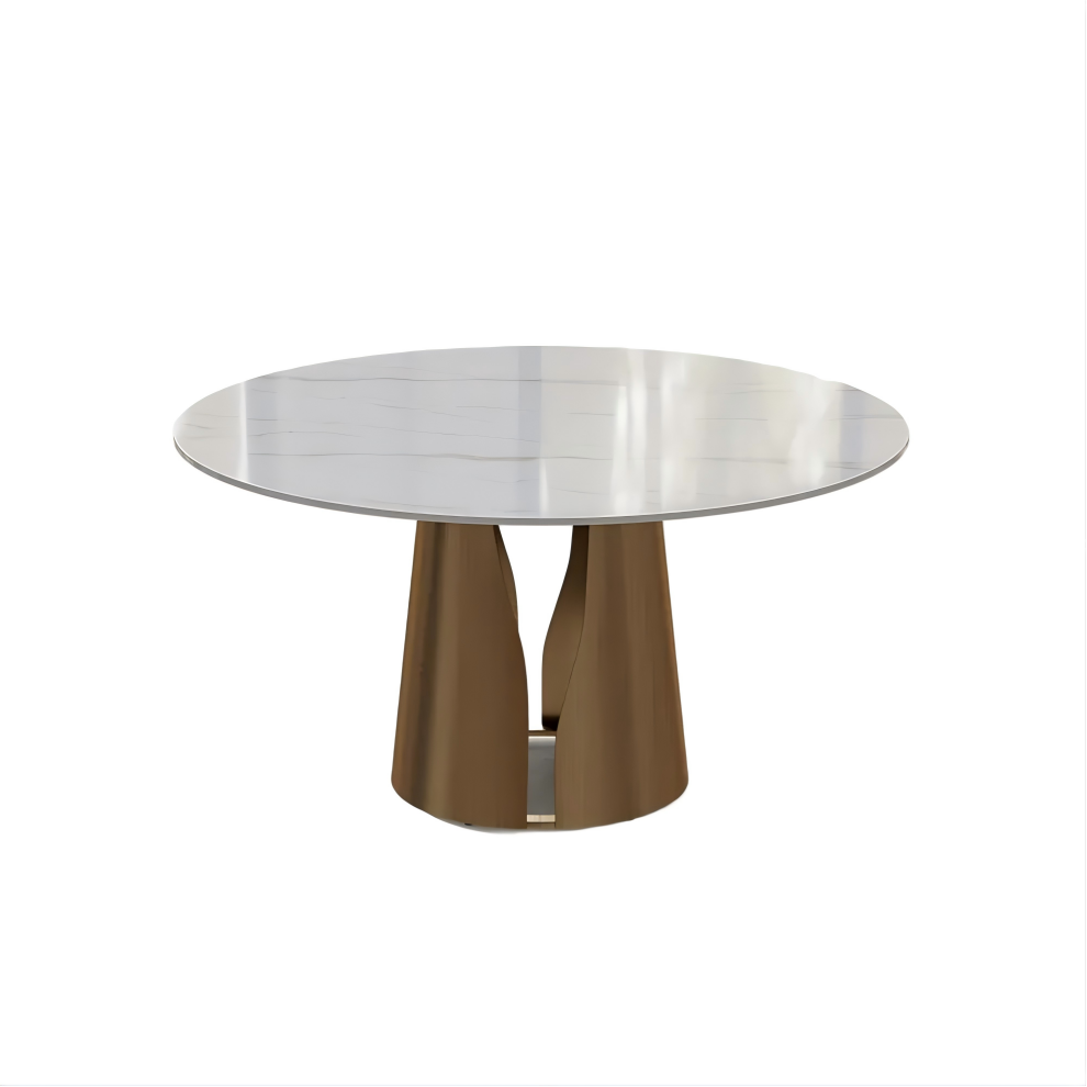 Round Glossy Sintered Stone Dining Table