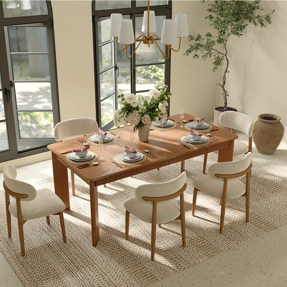 Mid-Century Modern Rectangular Dining Table