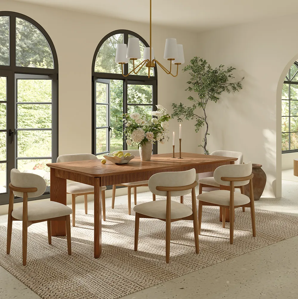 Mid-Century Modern Rectangular Dining Table