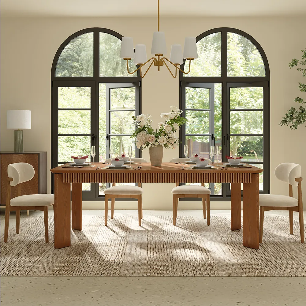 Mid-Century Modern Rectangular Dining Table