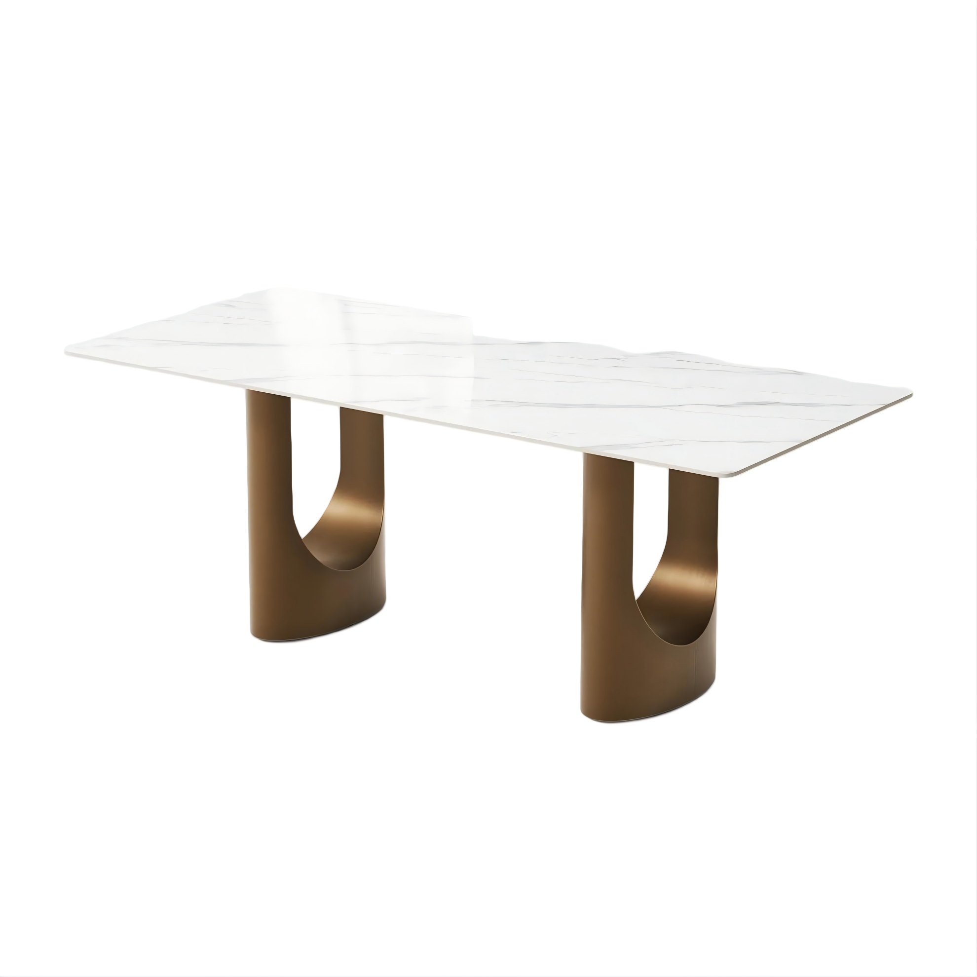 Rectangular Glossy Sintered Stone Dining Table
