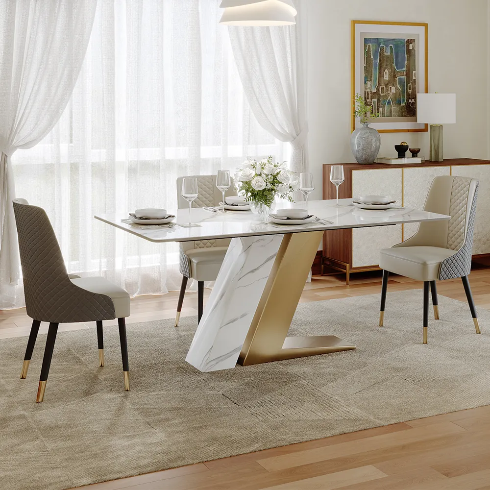 Modern Luxury White Rectangular Dining Table Modern Luxury White Rectangular Dining Table