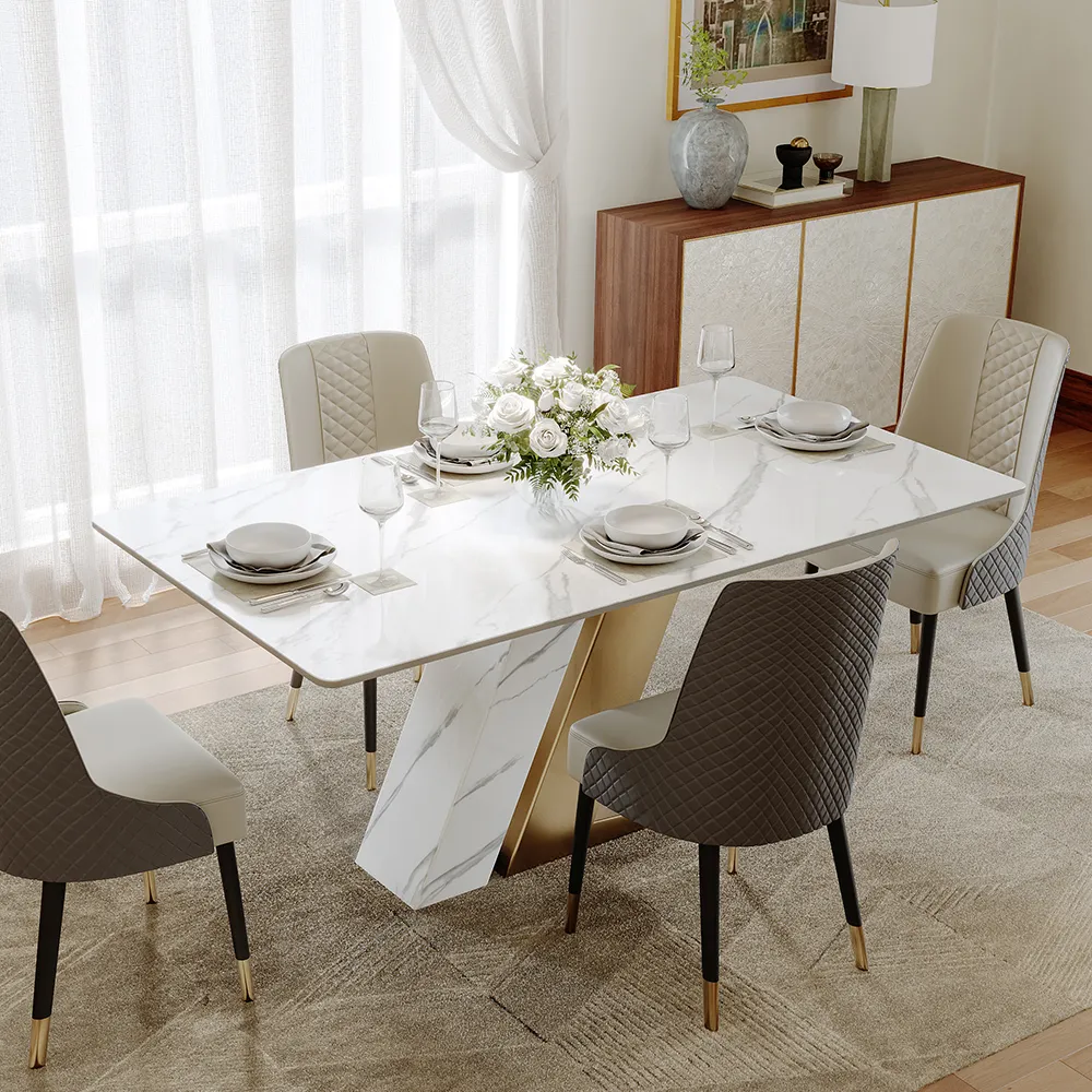 Modern Luxury White Rectangular Dining Table Modern Luxury White Rectangular Dining Table