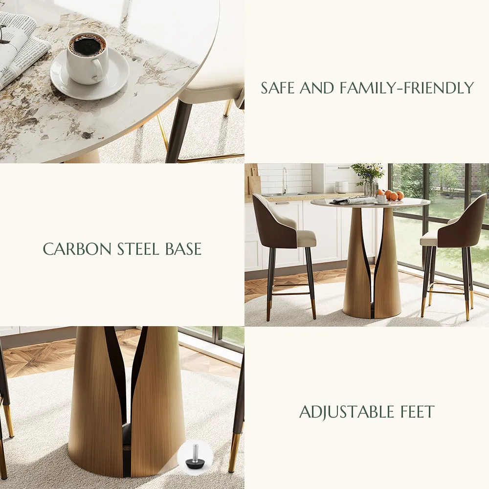Modern Round Counter Height Table