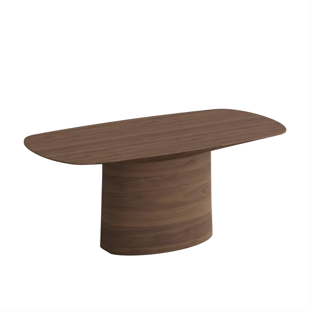Modern Organic Oval Wooden Dining Table