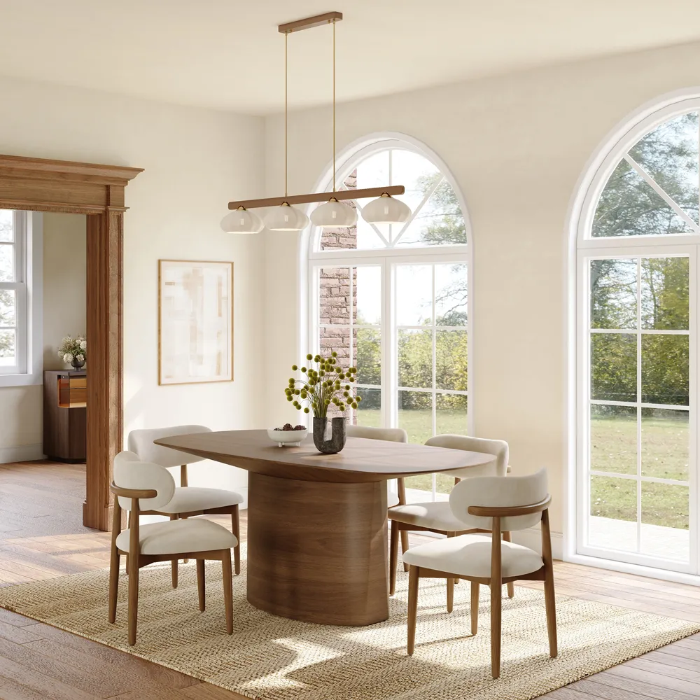 Modern Organic Oval Wooden Dining Table Modern Organic Oval Wooden Dining Table