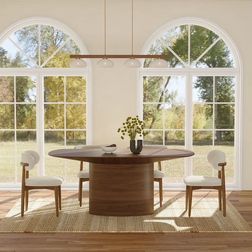 Modern Organic Oval Wooden Dining Table Modern Organic Oval Wooden Dining Table