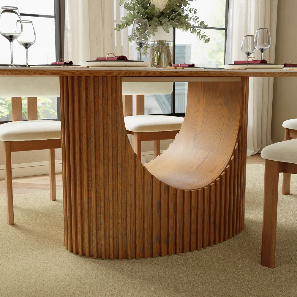 Oval Solid +PlyWood Dining Table