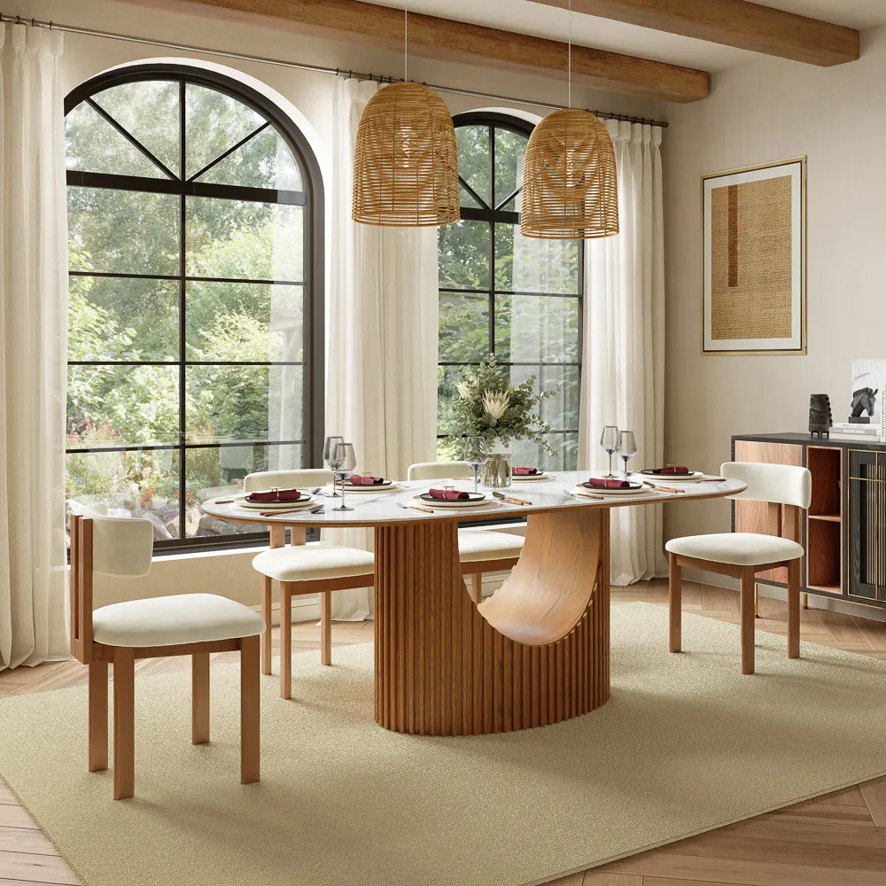 Oval Solid +PlyWood Dining Table Oval Solid +PlyWood Dining Table