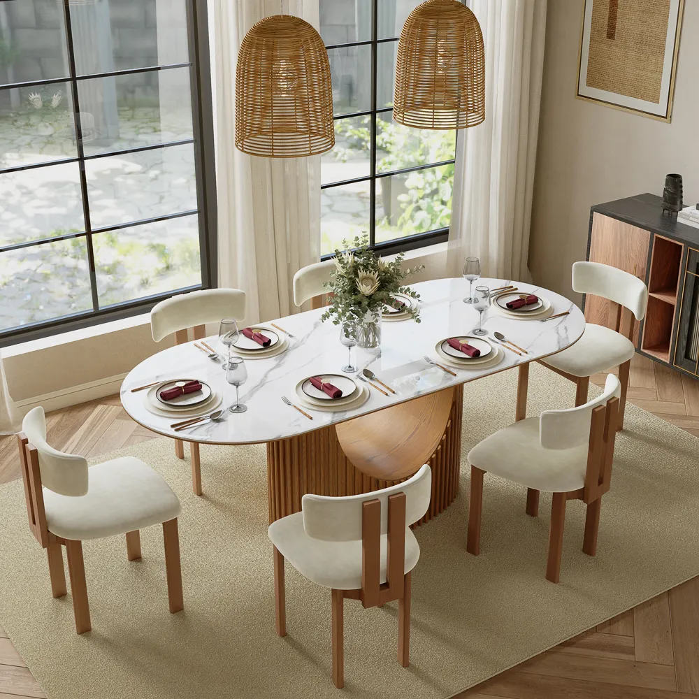 Oval Solid +PlyWood Dining Table Oval Solid +PlyWood Dining Table