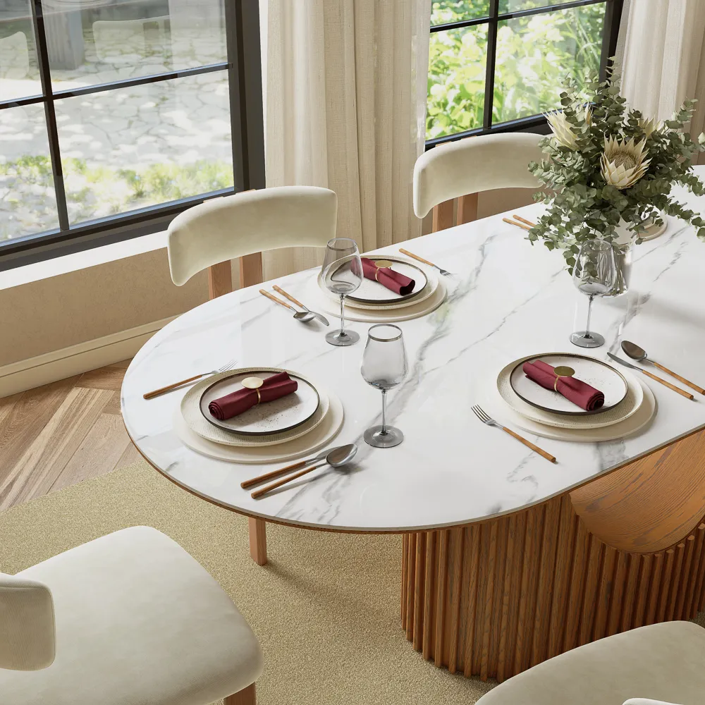 Oval Solid +PlyWood Dining Table Oval Solid +PlyWood Dining Table