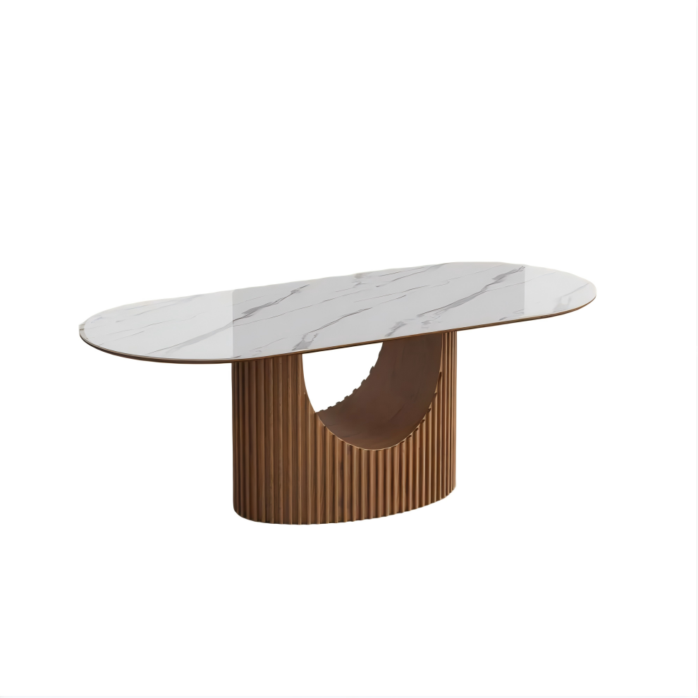 Oval Solid +PlyWood Dining Table