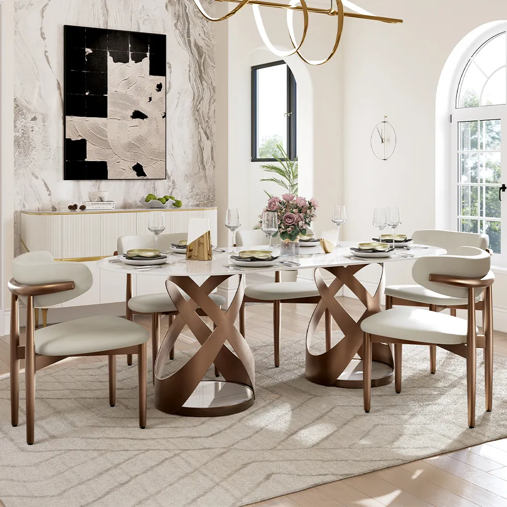 Glossy Sintered Stone Dining Table