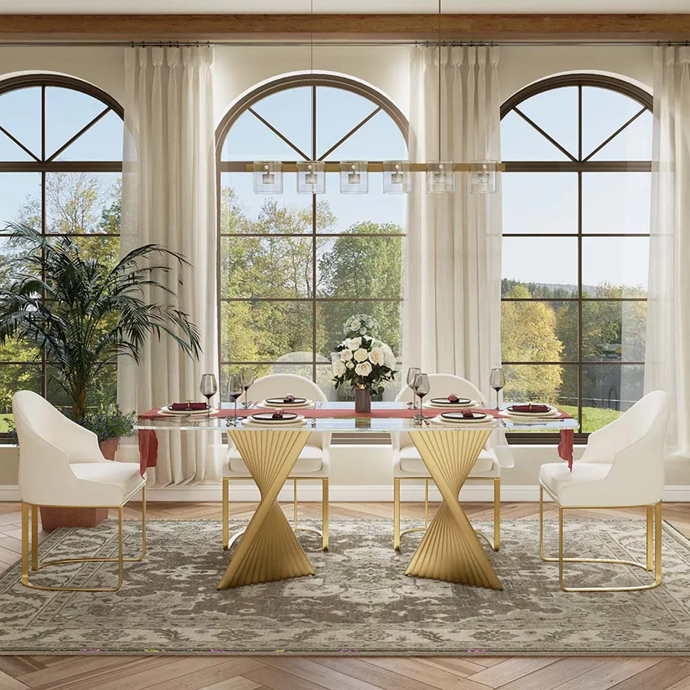 Modern Luxury Glass Dining Table