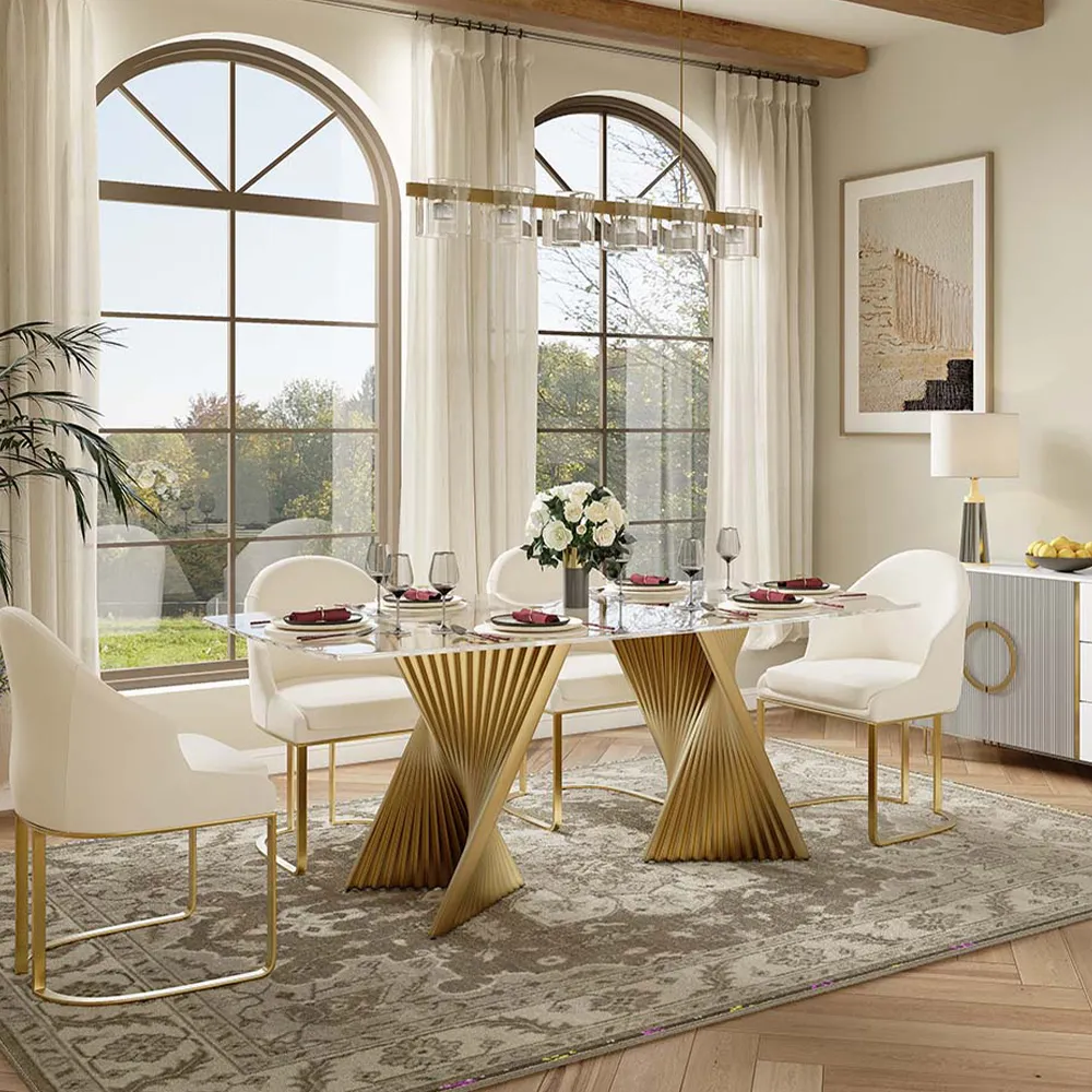 Modern Luxury Glass Dining Table