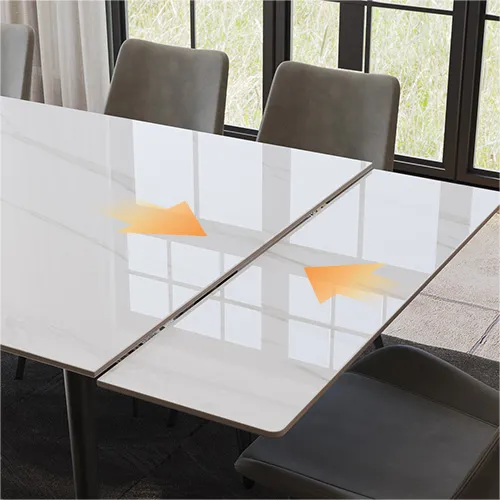 Rectangular Sintered Stone Extendable Dining Table