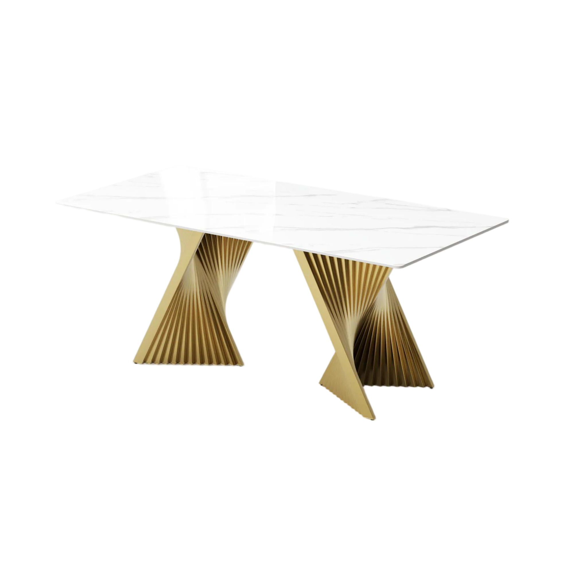 Rectangular Glossy Sintered Stone Dining Table