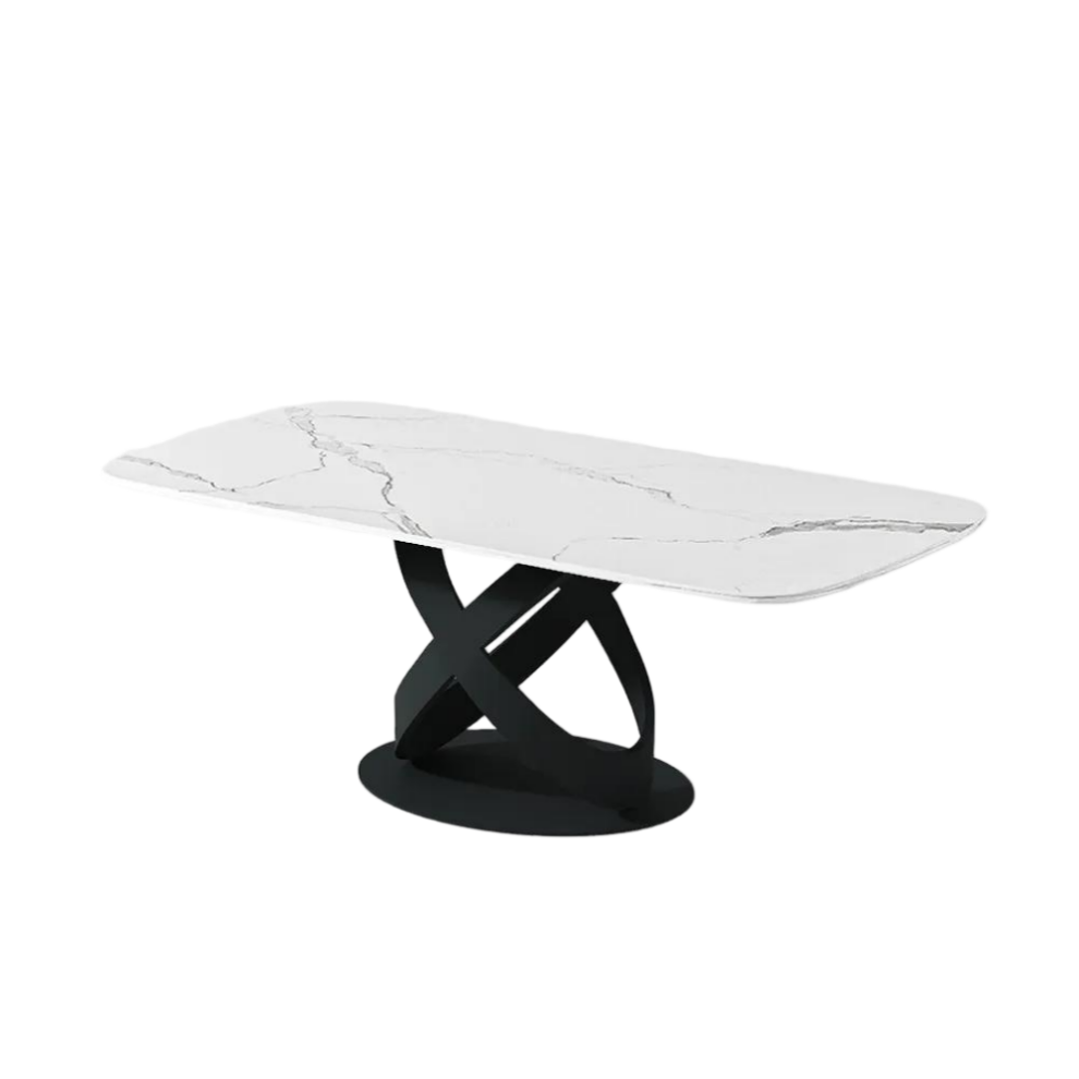 Rectangular Matte Sintered Stone Dining Table